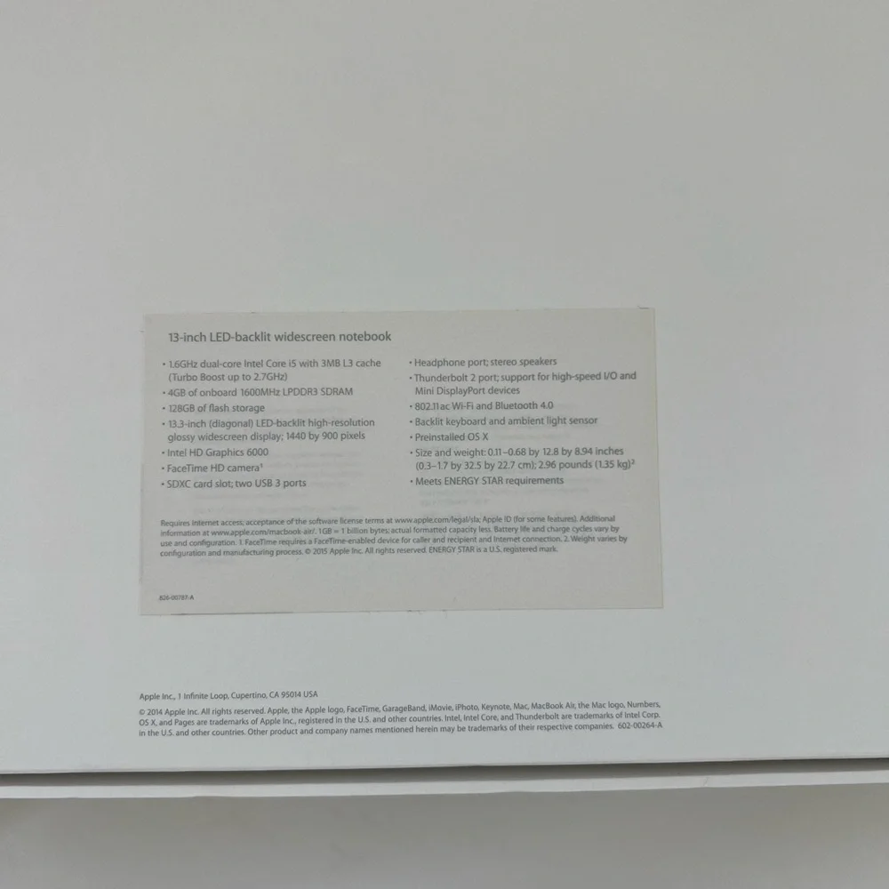 Apple MacBook Air notebook A1466